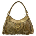 Gucci Shoulder Bag Abbeygg Pattern Gold Leather