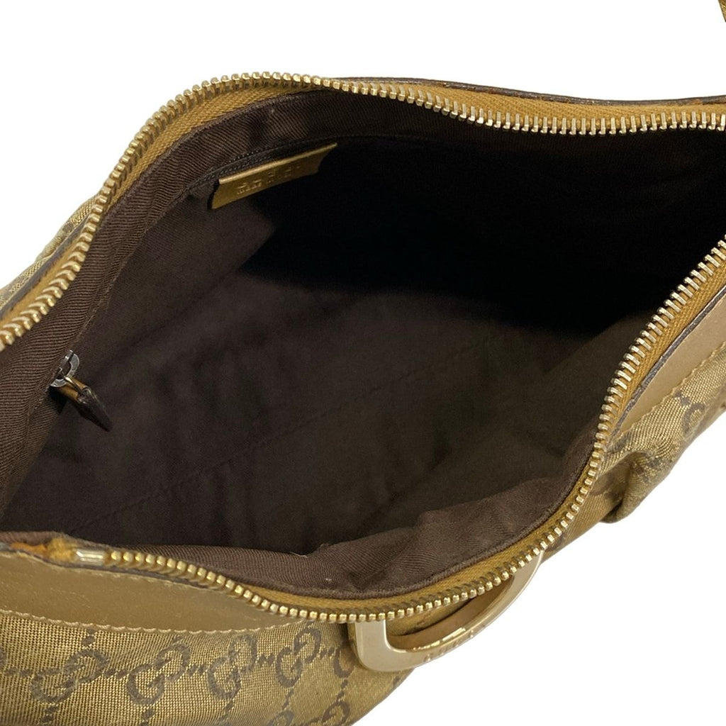 Gucci Shoulder Bag Abbeygg Pattern Gold Leather — view 7