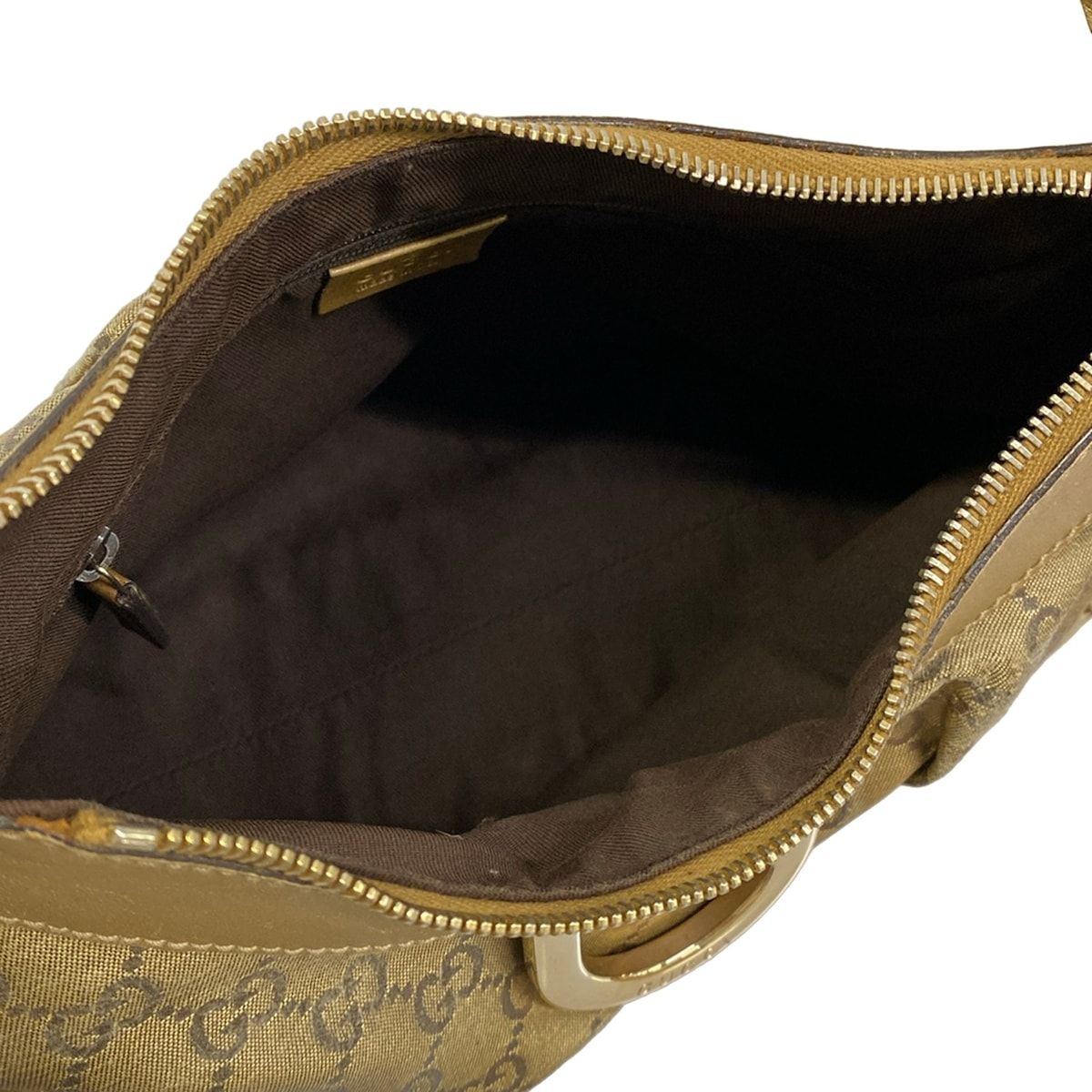 Gucci Shoulder Bag Abbeygg Pattern Gold Leather — view 7