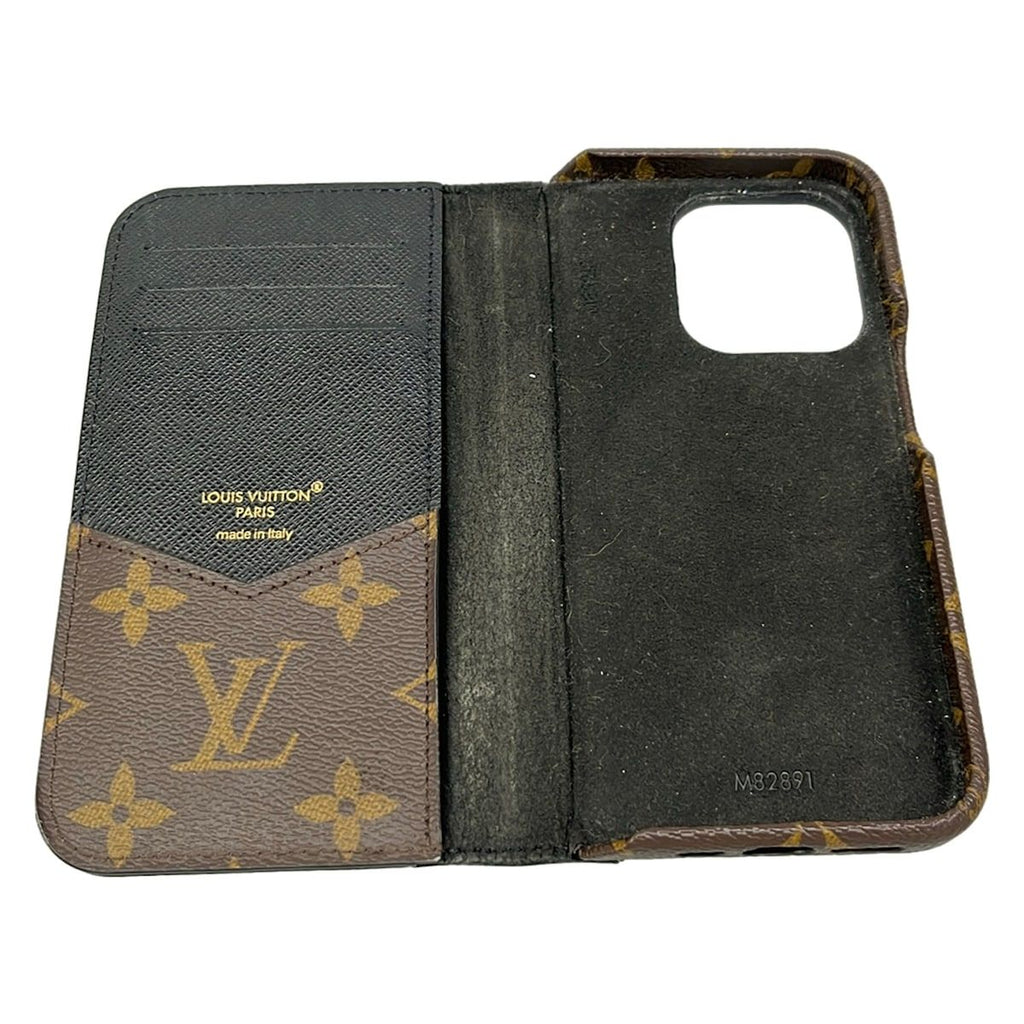 Louis Vuitton Mobile Phone Case Monogram Folio Noir — view 4