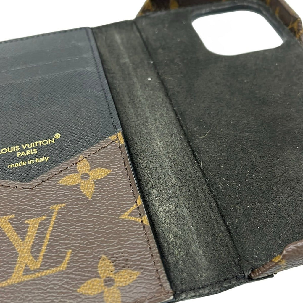 Louis Vuitton Mobile Phone Case Monogram Folio Noir — view 7