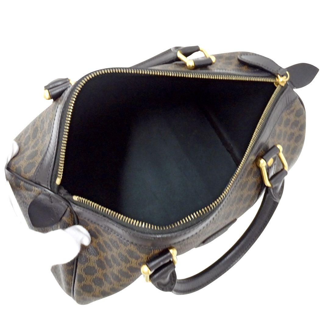 Celine Macadam Black Brown Mini Boston Bag — view 5