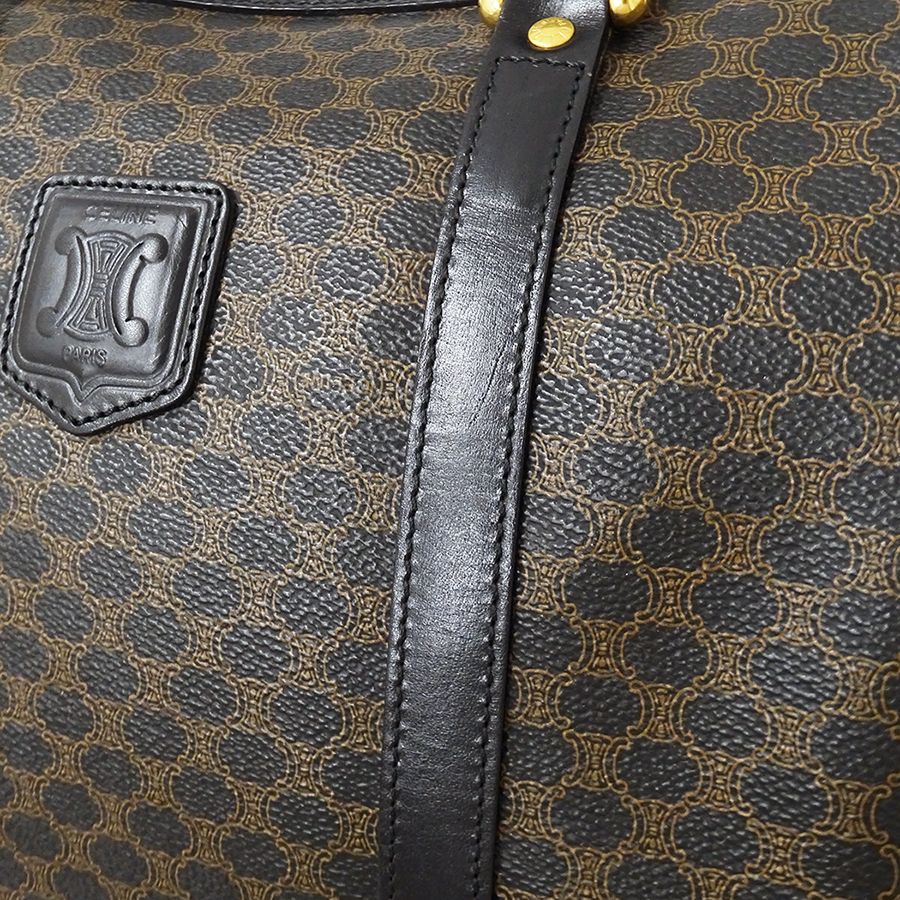 Celine Macadam Black Brown Mini Boston Bag — view 8