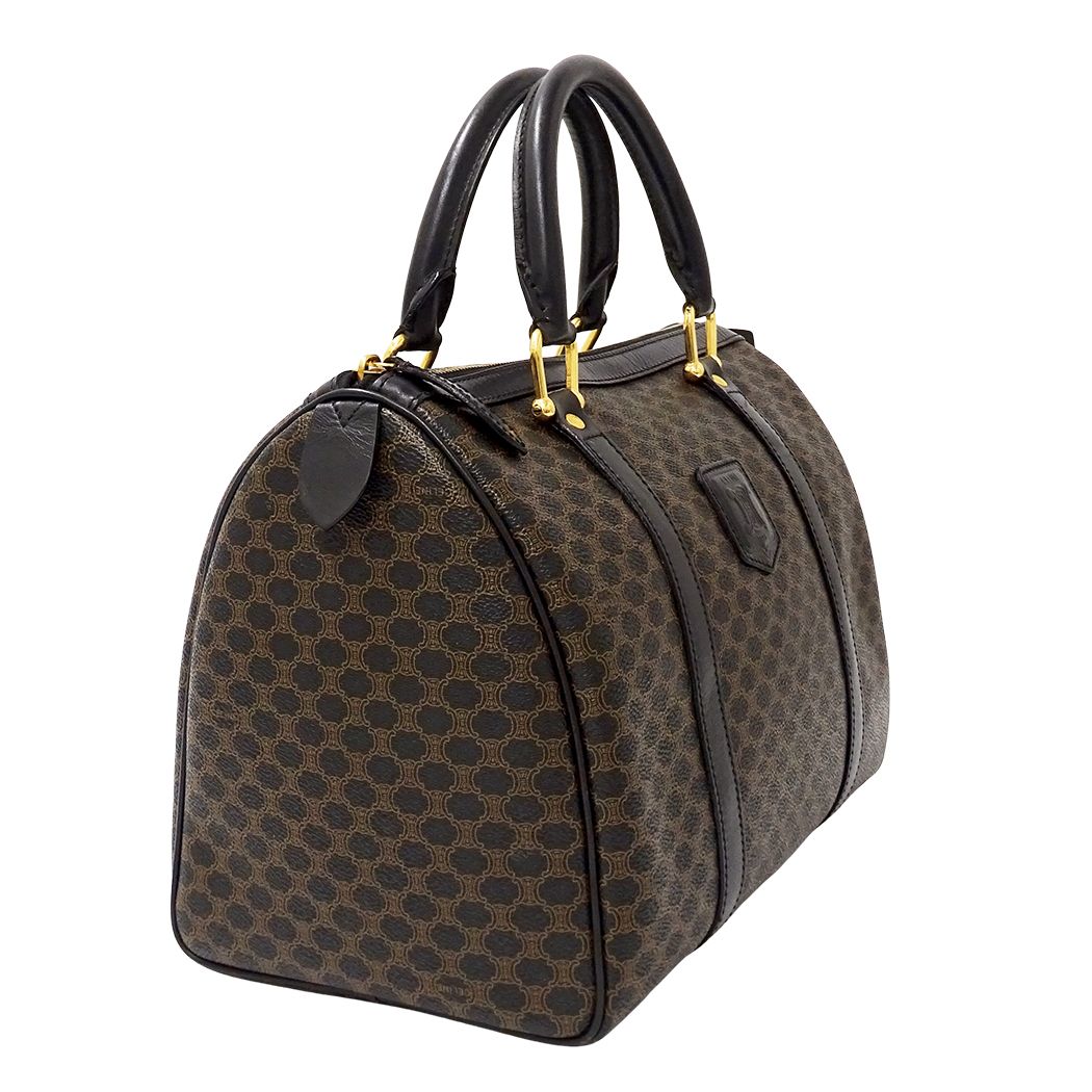 Celine Macadam Black Brown Mini Boston Bag — view 4