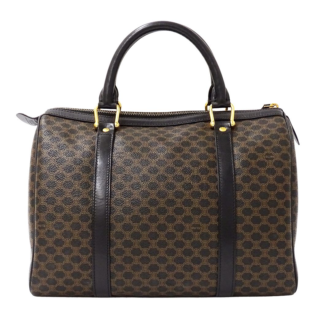Celine Macadam Black Brown Mini Boston Bag — view 2