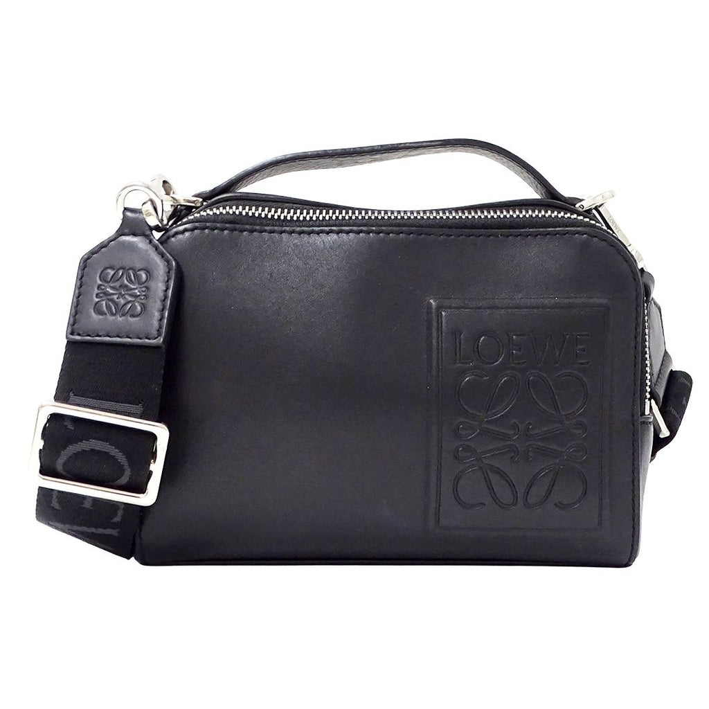 Loewe 2-Way Shoulder Bag Leather Black Small