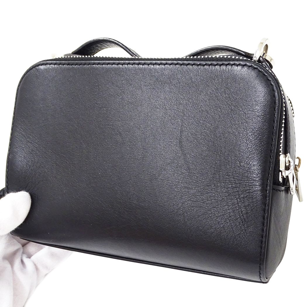 Loewe 2-Way Shoulder Bag Leather Black Small — view 8