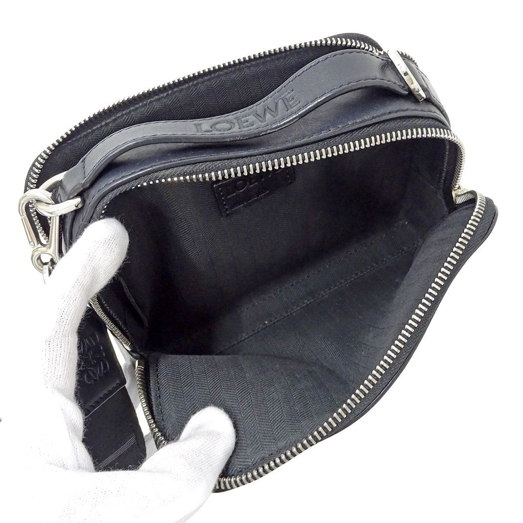 Loewe 2-Way Shoulder Bag Leather Black Small — view 5