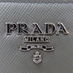 Prada Wallet Saffiano Gray Zip Around — view 6