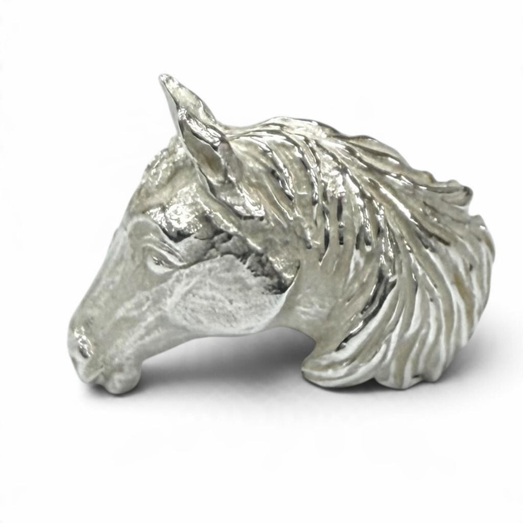 Hermes Vintage 925 Cheval Hose Ring Silver