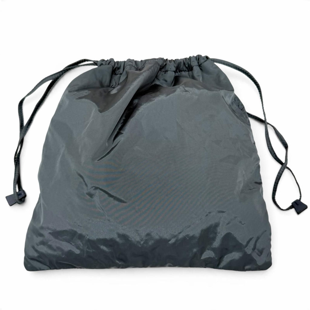 Prada Packable Re-Nylon Pouch Drawstring Blue Gray — view 3