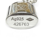 Louis Vuitton Pendant Silver Lockit 925 LV Logo Necklace — view 7
