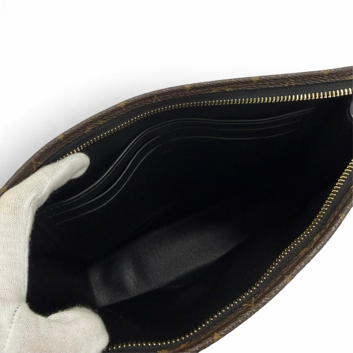 Louis Vuitton Poche Toilette NM Monogram Lambskin Clutch Brown — view 6