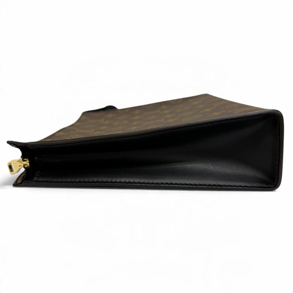Louis Vuitton Poche Toilette NM Monogram Lambskin Clutch Brown — view 4