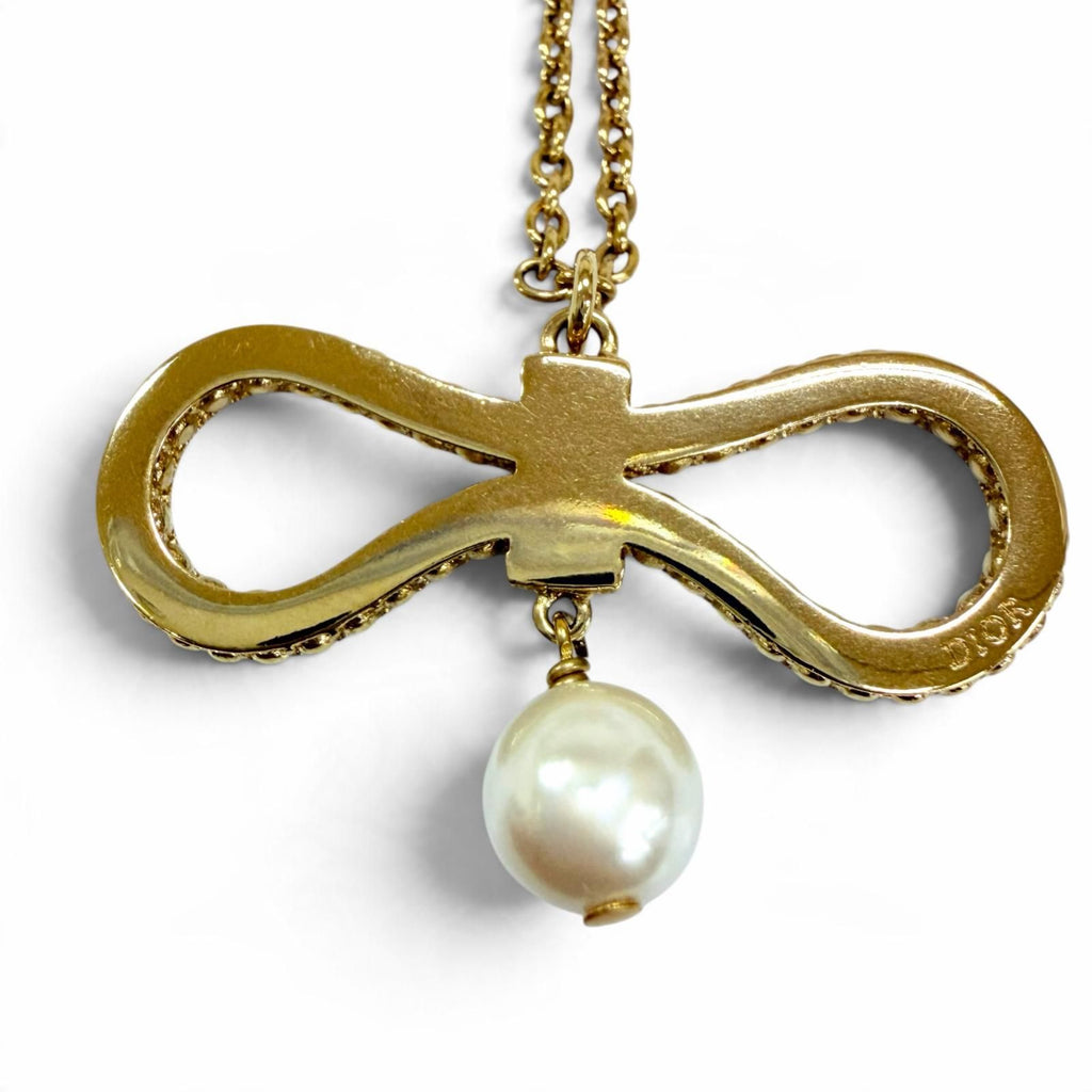 Dior le Noux de Necklace Ribbon Eco Pearl Gold — view 4