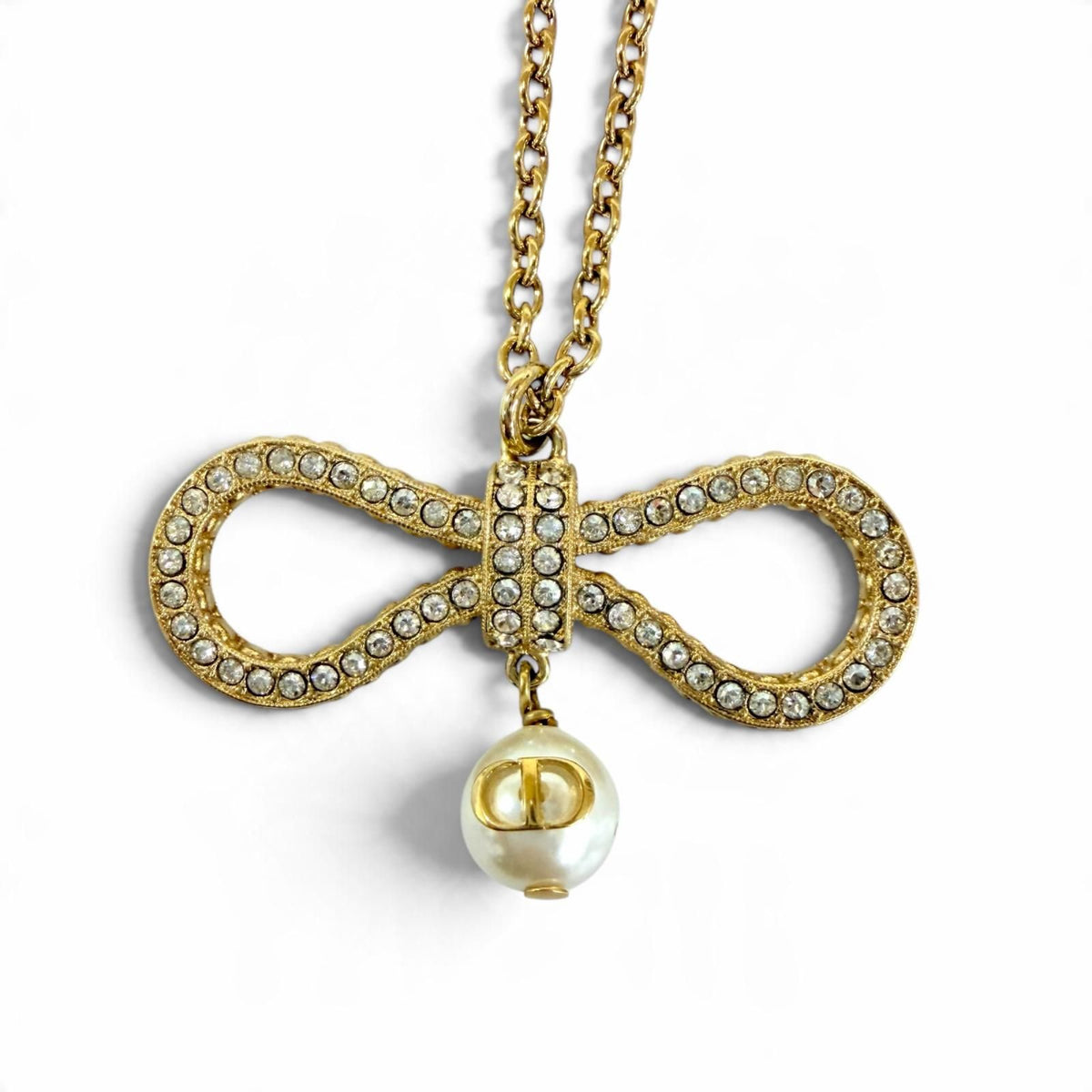 Dior le Noux de Necklace Ribbon Eco Pearl Gold