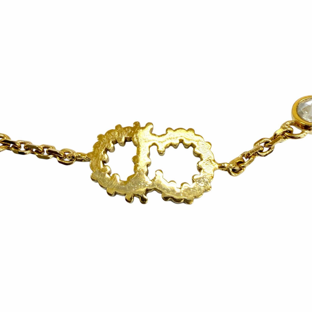 Dior Clair D Lune Bracelet Rhinestone Eco Pearl Gold — view 3