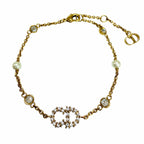 Dior Clair D Lune Bracelet Rhinestone Eco Pearl Gold