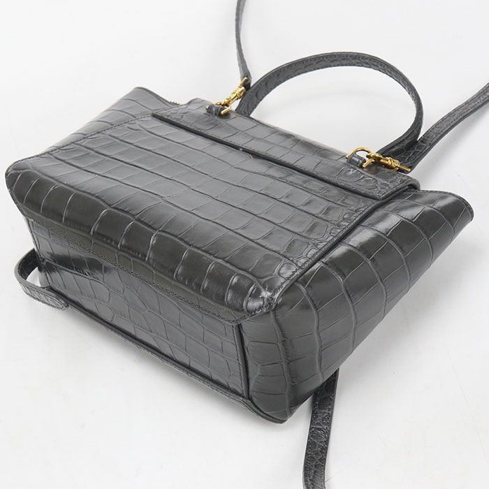Celine 2-Way Belt Bag Nano Embossed Calfskin — view 2