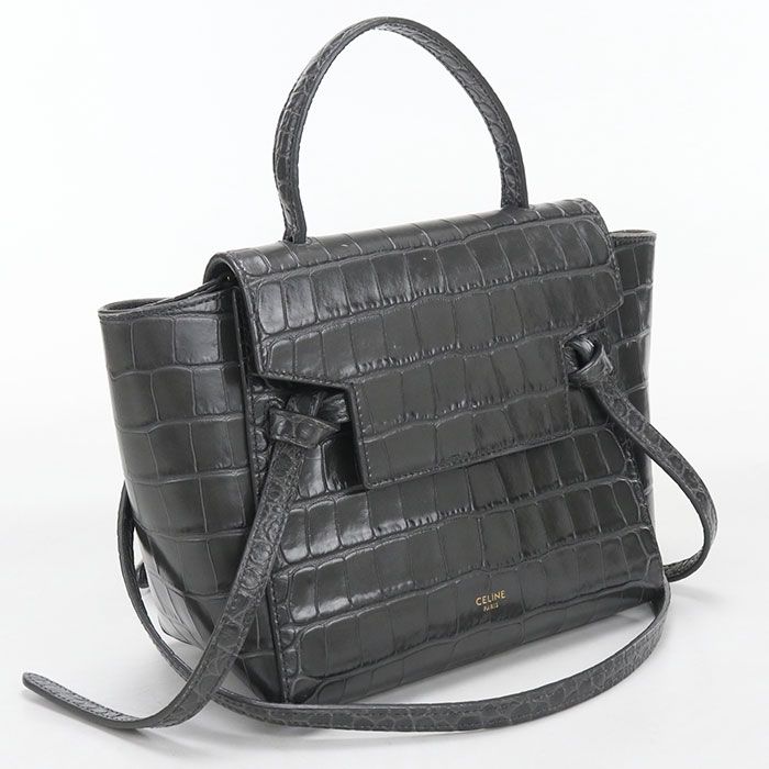 Celine 2-Way Belt Bag Nano Embossed Calfskin