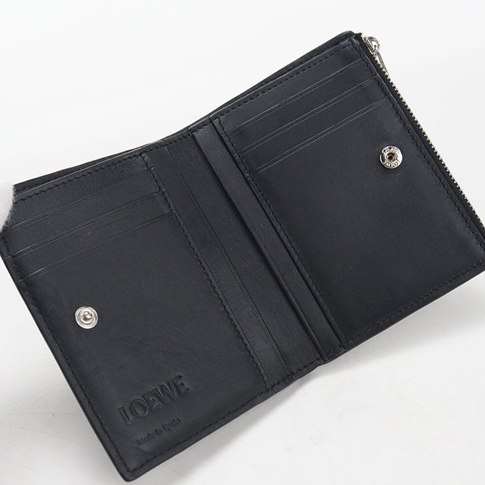 Loewe Slim Compact Wallet Anagram Bifold Soft Grain Calfskin — view 3