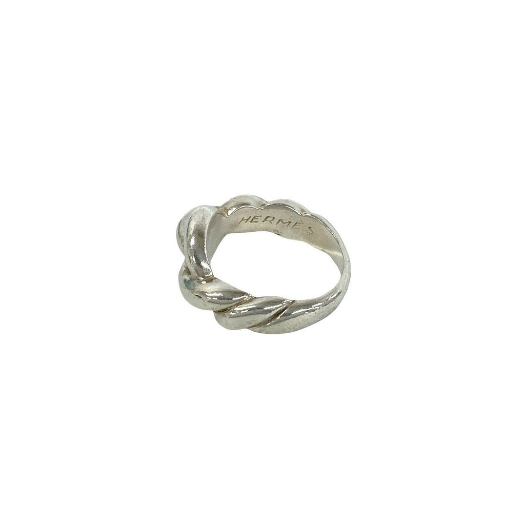 Hermes Vintage Torsade Ring 925 Sterling Silver — view 4