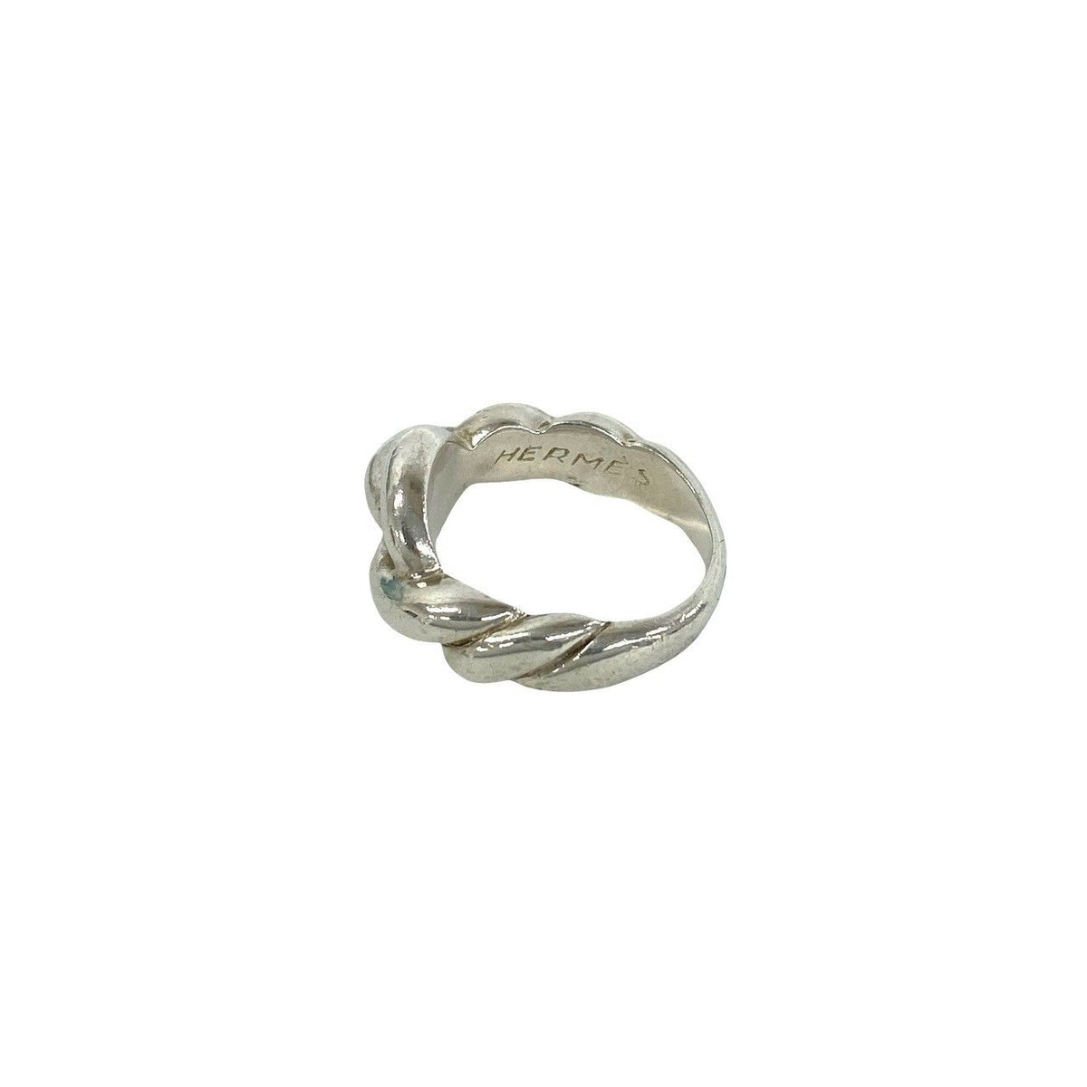 Hermes Vintage Torsade Ring 925 Sterling Silver — view 4