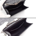 Saint Laurent Shoulder Bag Kate Tassel Mini Black Crocodile Embossed Leather — view 5