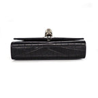 Saint Laurent Shoulder Bag Kate Tassel Mini Black Crocodile Embossed Leather — view 4