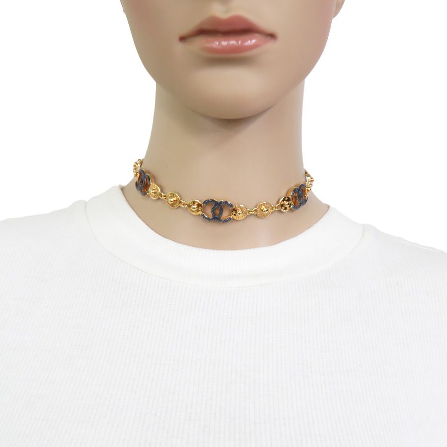 Chanel Choker Necklace CC Logo — view 8