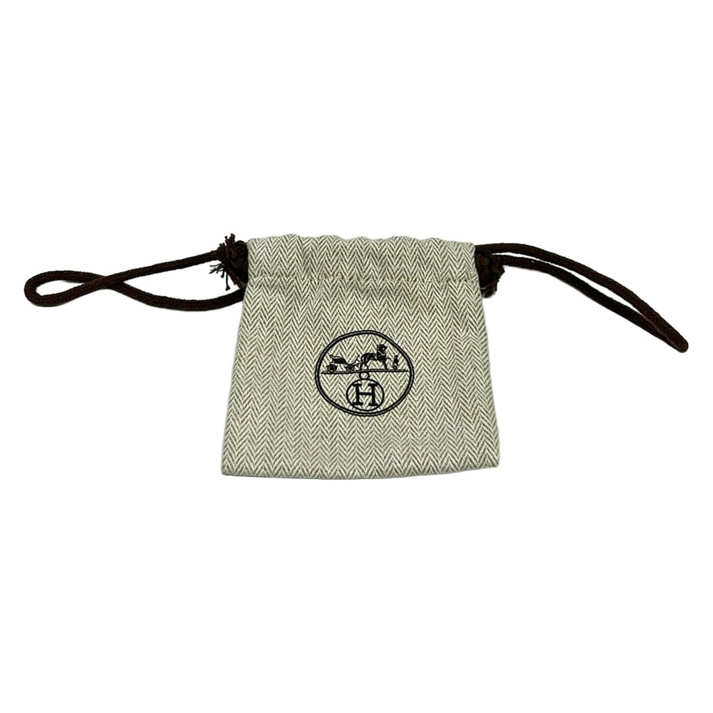 Hermes Belt S H White Brown Silver Reversible Leather — view 6