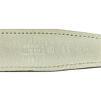 Hermes Belt S H White Brown Silver Reversible Leather — view 4
