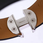 Hermes Leather Bracelet Black T3 Bangle — view 8