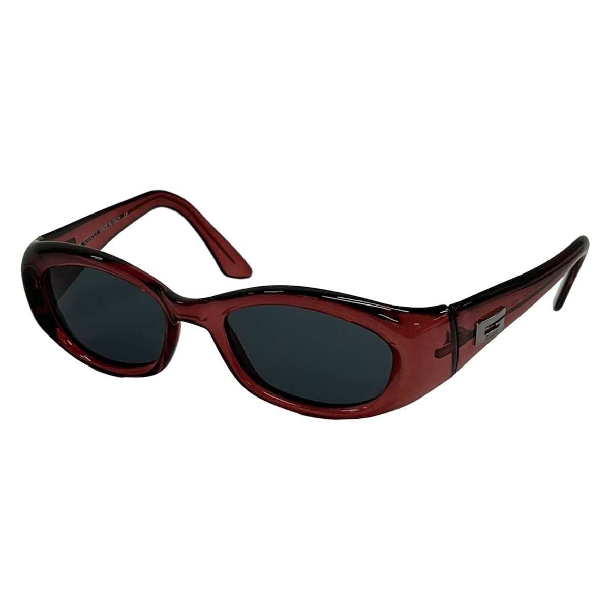 Gucci Sunglasses GG S Clear Black Bordeaux Silver Eyewear
