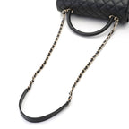Chanel Quilted Coco Handle 2-Way Bag Black Caviar Leather — view 4