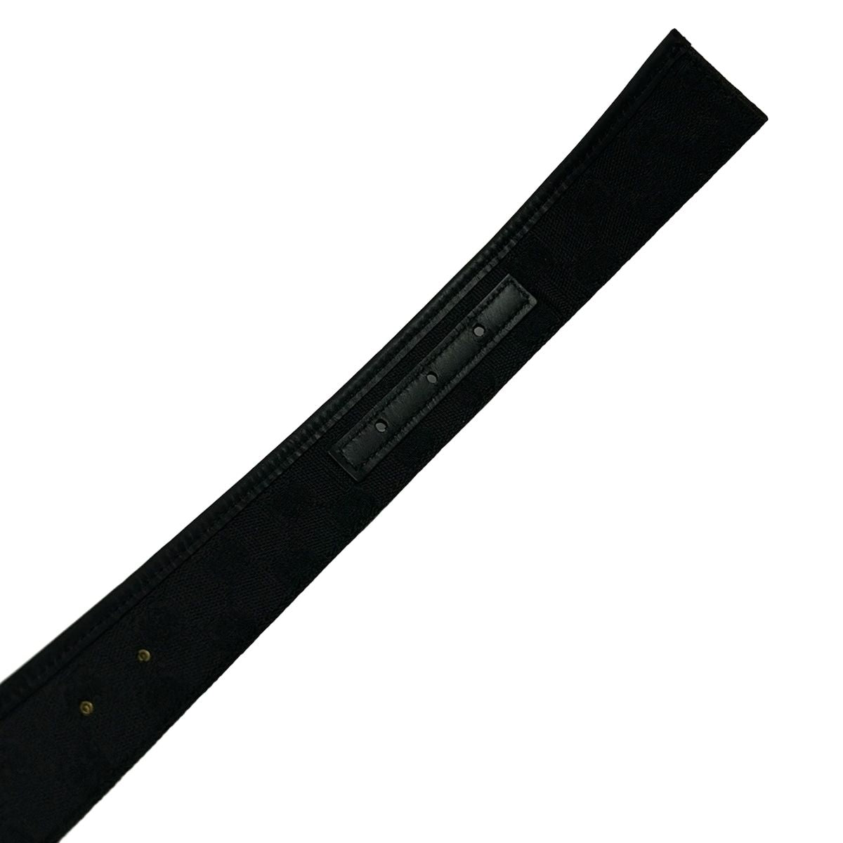 Gucci Belt 70 28 GG Pattern Black Gold Leather — view 5