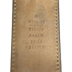 Gucci Belt 85 34 Dark Brown Gold Guccissima Line Interlocking G Leather — view 4