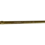 Chanel Sunglasses Light Brown Gold CC Logo Rhinestone Eyewear — view 4