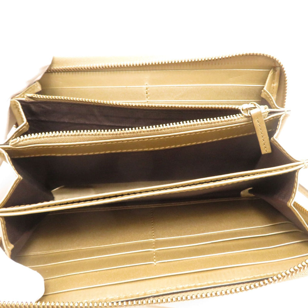 Gucci Bree Guccissima Zip Around Wallet Gold Leather — view 6