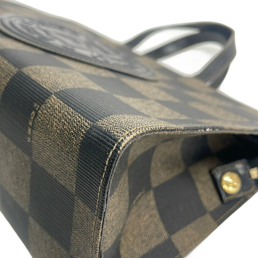 Fendi Handbag Pecan Black Beige Leather — view 6
