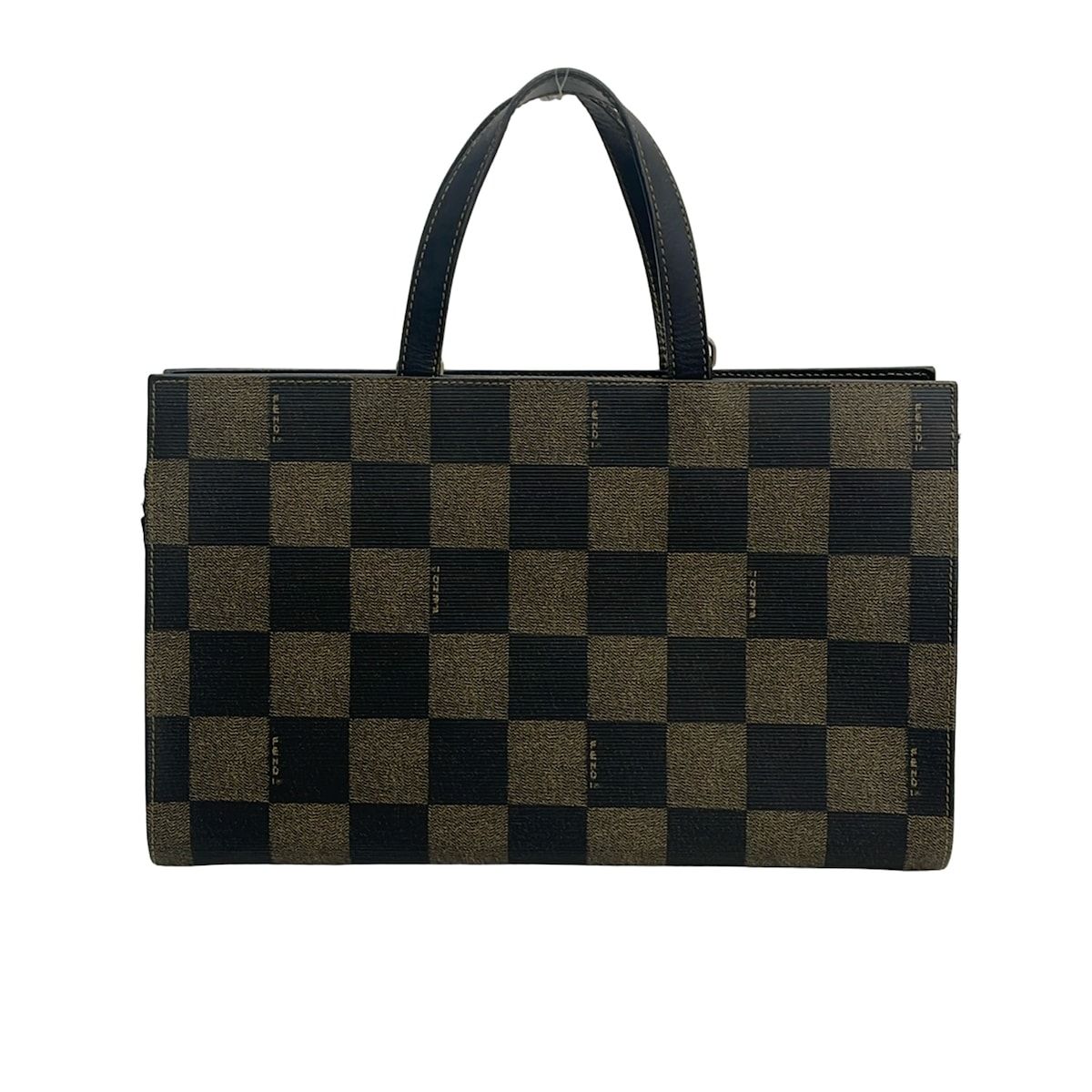 Fendi Handbag Pecan Black Beige Leather — view 3