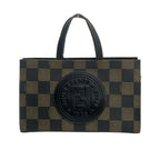 Fendi Handbag Pecan Black Beige Leather
