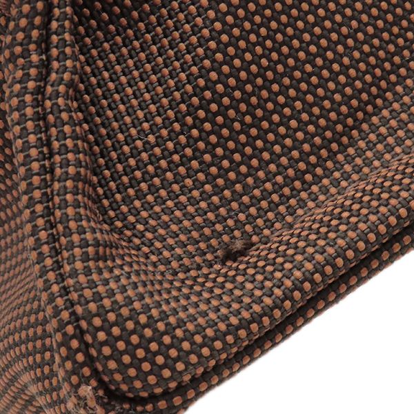 Hermes Tote Bag Herline MM Canvas Brown Silver — view 5