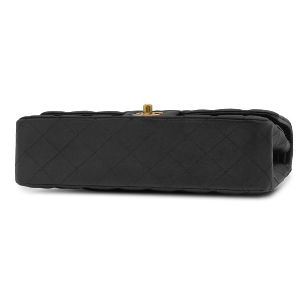 Chanel Shoulder Bag Quilted 25 Double Flap Lambskin Black Gold Chain 29 — view 3