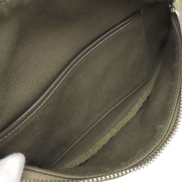 Celine Belt Bag Logo Bag Canvas Khaki Silver — view 7
