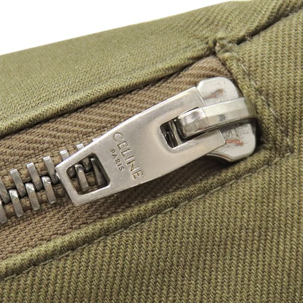 Celine Belt Bag Logo Bag Canvas Khaki Silver — view 5