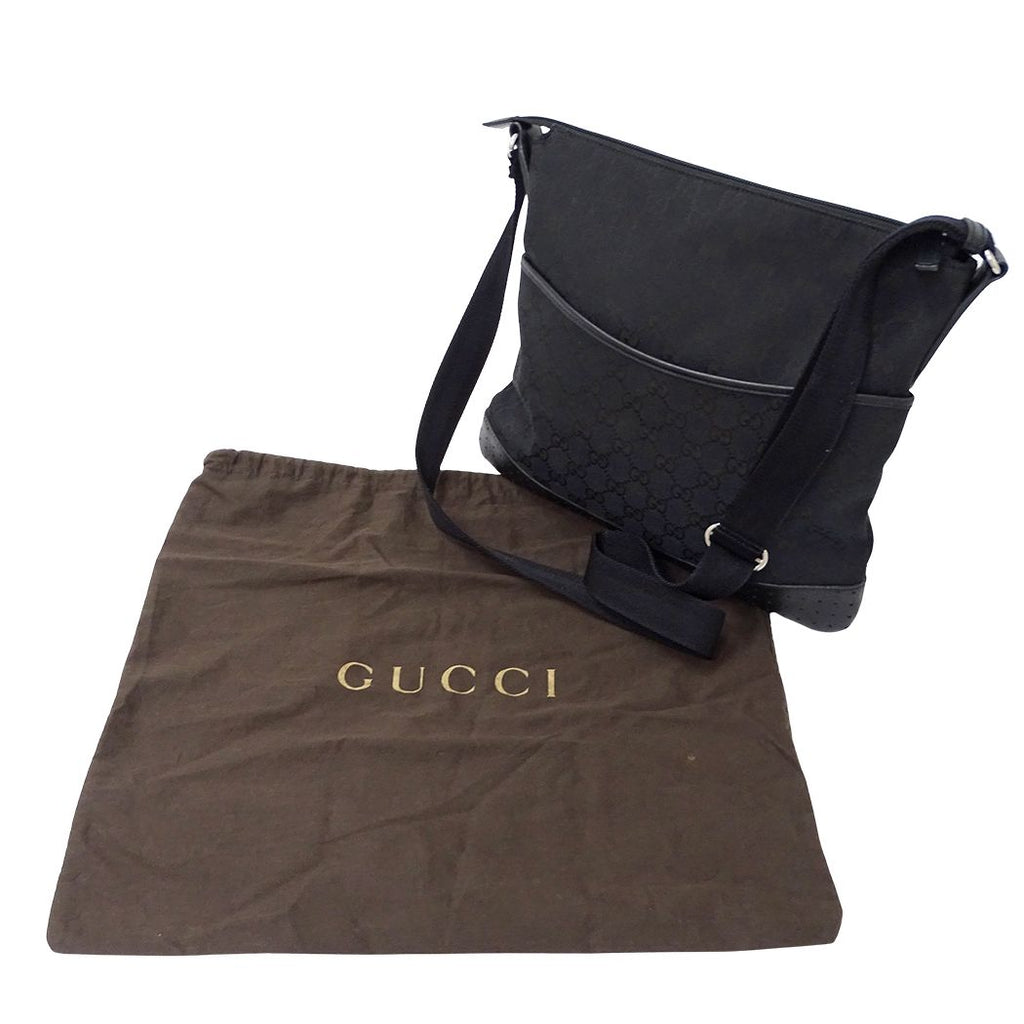 Gucci Shoulder Bag GG Canvas Black — view 7