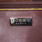 Loewe Shoulder Bag Leather Bordeaux Wine Red — view 6