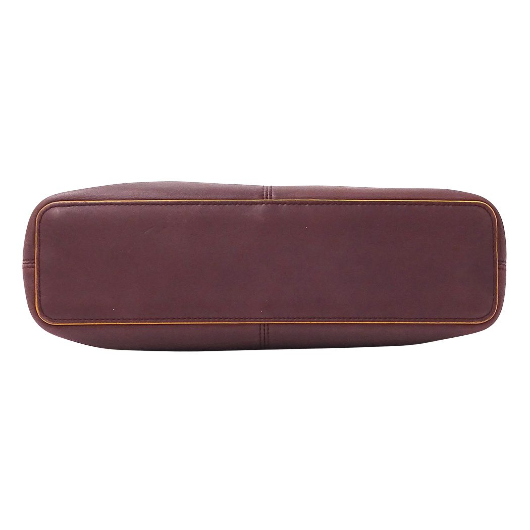 Loewe Shoulder Bag Leather Bordeaux Wine Red — view 3
