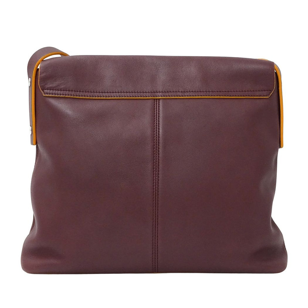 Loewe Shoulder Bag Leather Bordeaux Wine Red — view 2